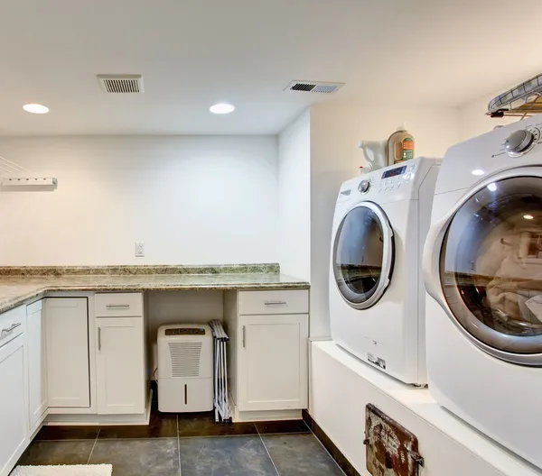 White laundry room interior — Stock Photo, Image