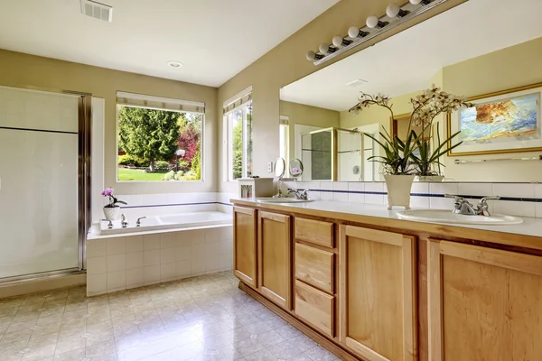 Spacious bathroom with window — Stock Photo, Image