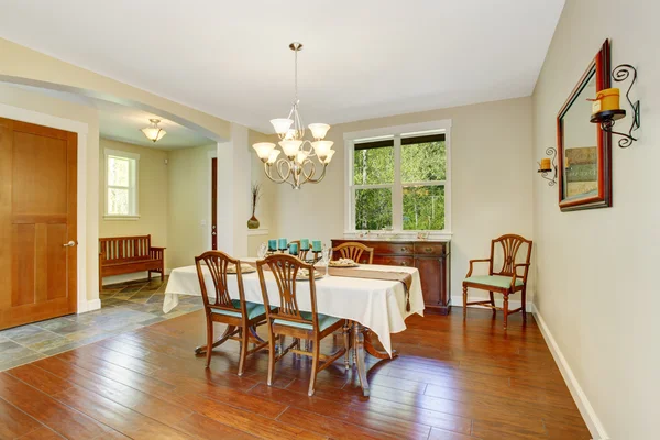 Dining area in old house — Stock Photo, Image