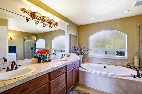 Cozy bathroom in luxury house — Stock Photo, Image