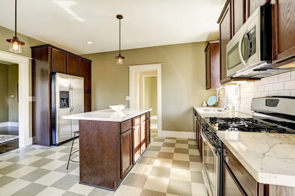 Kitchen room with marble tops — Stock Photo, Image