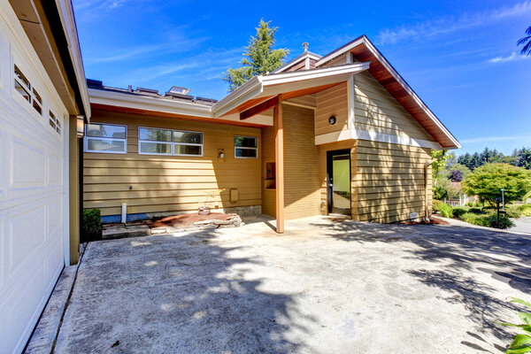 House exterior with garage and driveway