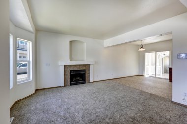 boş evde oturma odası iç