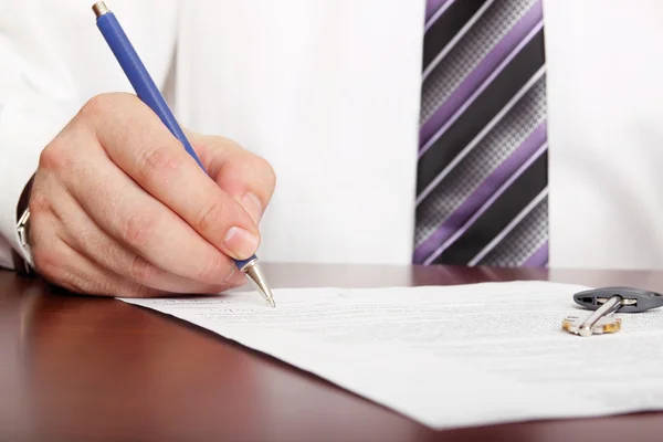 House contract signing — Stock Photo, Image