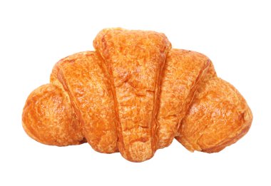 Beyaz üzerine taze kruvasan.