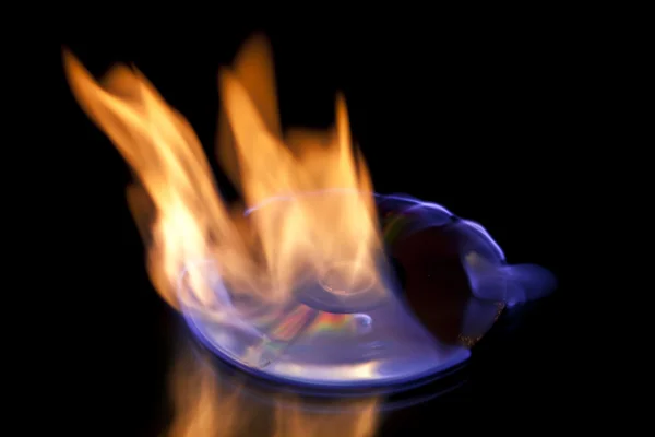 CD in fiamme — Foto Stock