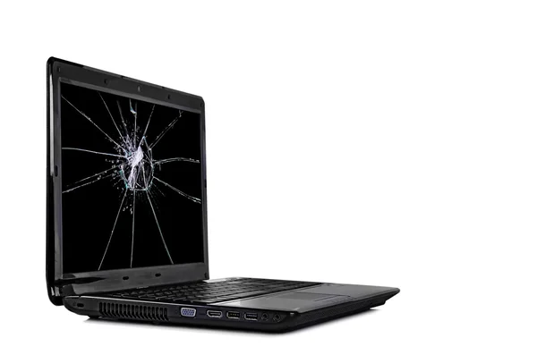 Cracked laptop — Stock Photo, Image
