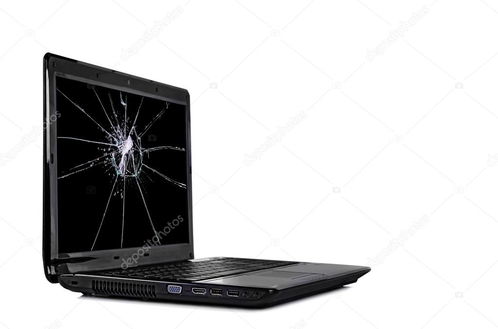 Cracked laptop