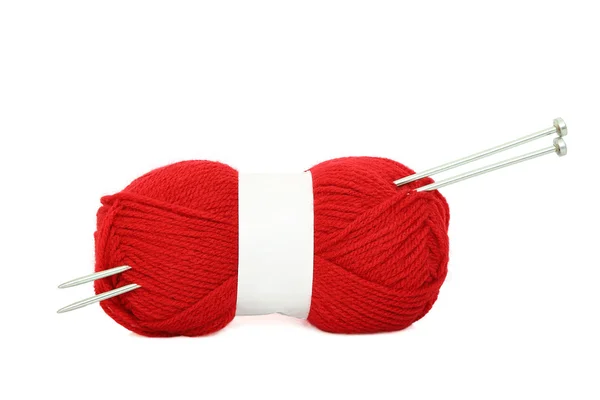 Yarn ball and knitting needles — Stock Photo, Image