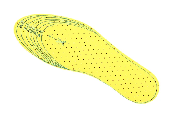 Plantilla de zapato amarillo —  Fotos de Stock
