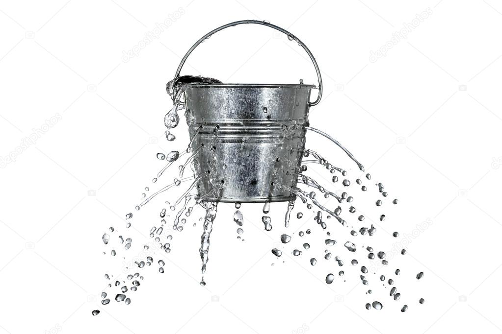 bucket with holes