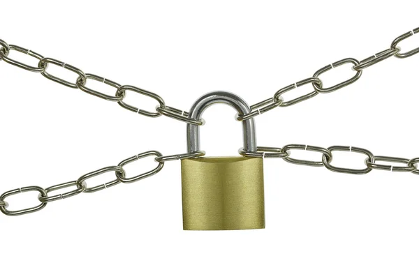 Padlock met ketting — Stockfoto