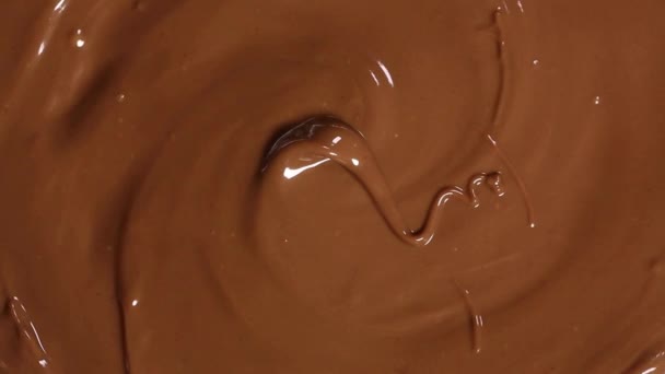 Gros Plan Chocolat Fondu Tournant Vue Dessus — Video