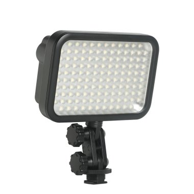 Beyaz üzerine izole edilmiş dağıtıcı ile yönlendirilmiş video ışığı