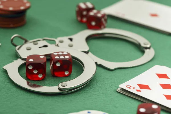 Esposas Mesa Del Casino Adicción Concepto Juego — Foto de Stock