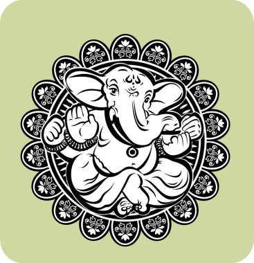 Creative illustration of Hindu Lord Ganesha clipart