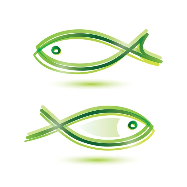 Logo-like fish vector symbol — Stock Vector