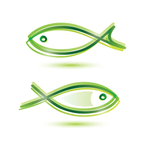 Peixe de logotipo, como símbolo de vetor — Vetor de Stock