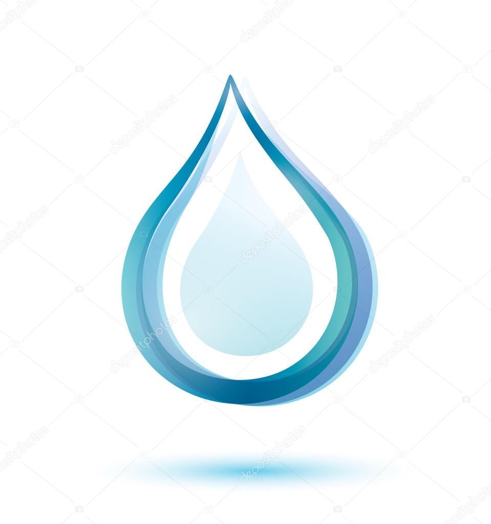 Water drop isolated vector icon
