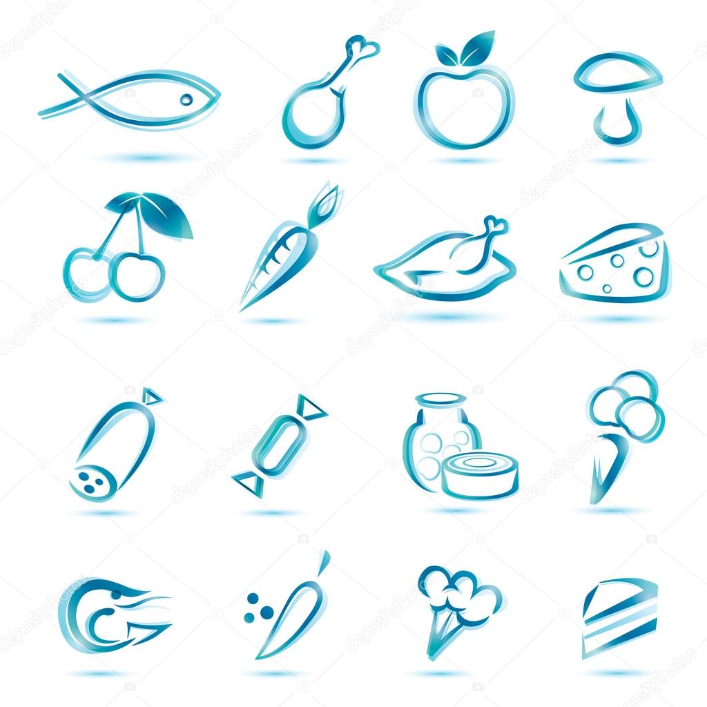 All kinds food icons, big collection