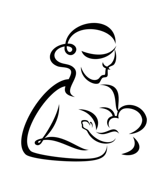 Aleitamento materno —  Vetores de Stock