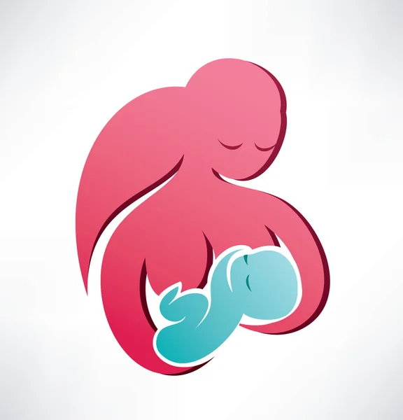 Mère et bébé vector icon — Image vectorielle