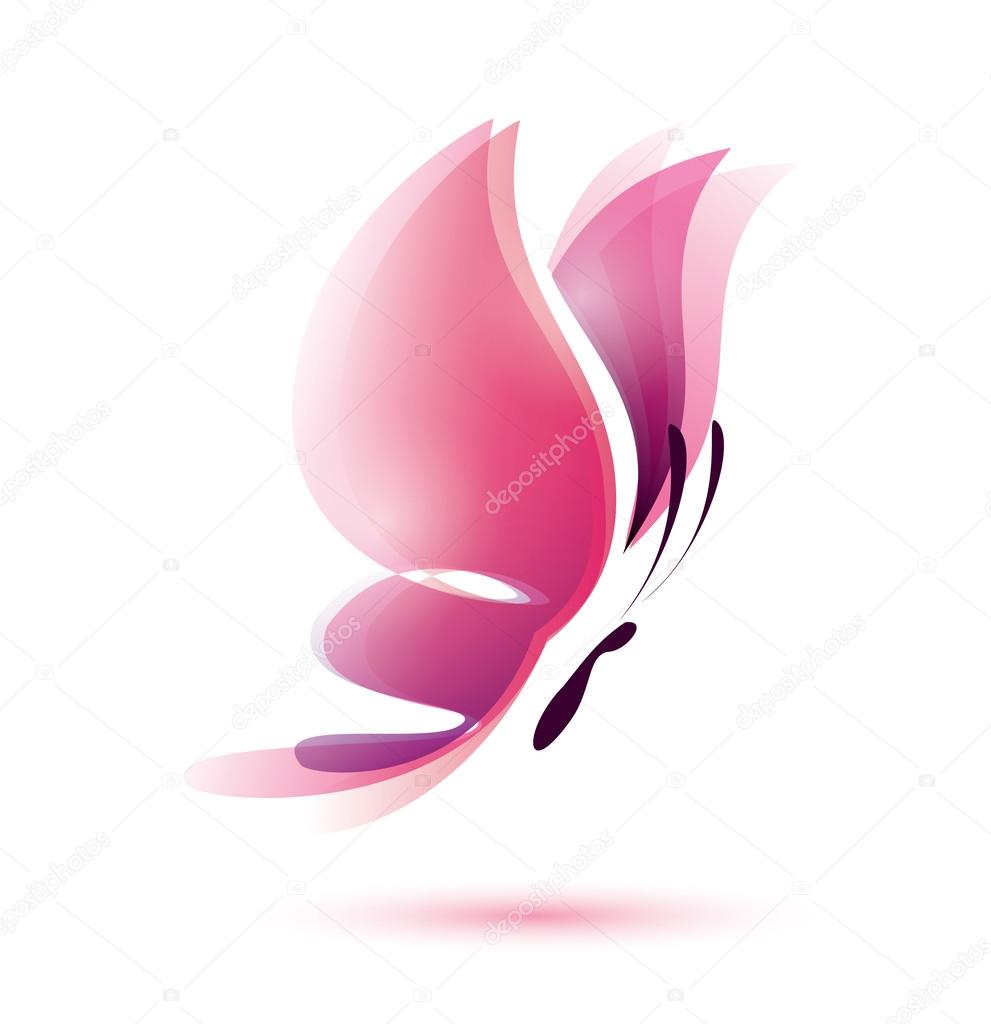 Pink Butterfly Vector Symbol Stock Vector Image By C Baldyrgan 26625997