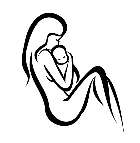 Mother and her baby — Stock Vector