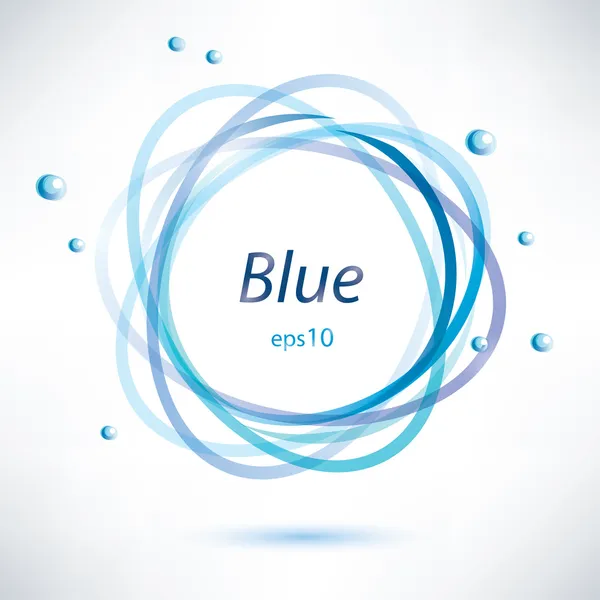 추상적 인 파란색 원 모양 — 스톡 벡터