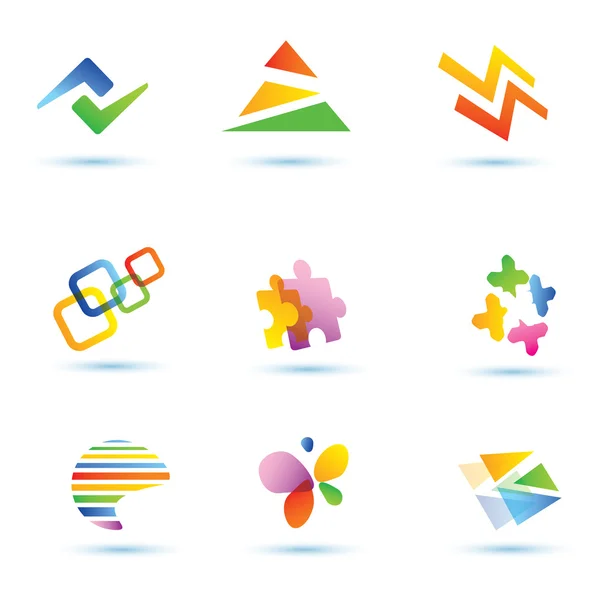 Set of abstract vector icons — Stock Vector