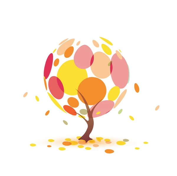 Árbol de otoño — Vector de stock