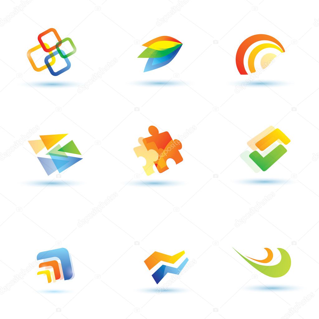 abstract icons set