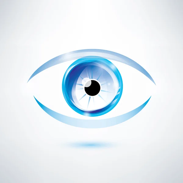 Human blue eye, abstract shape — Stock Vector