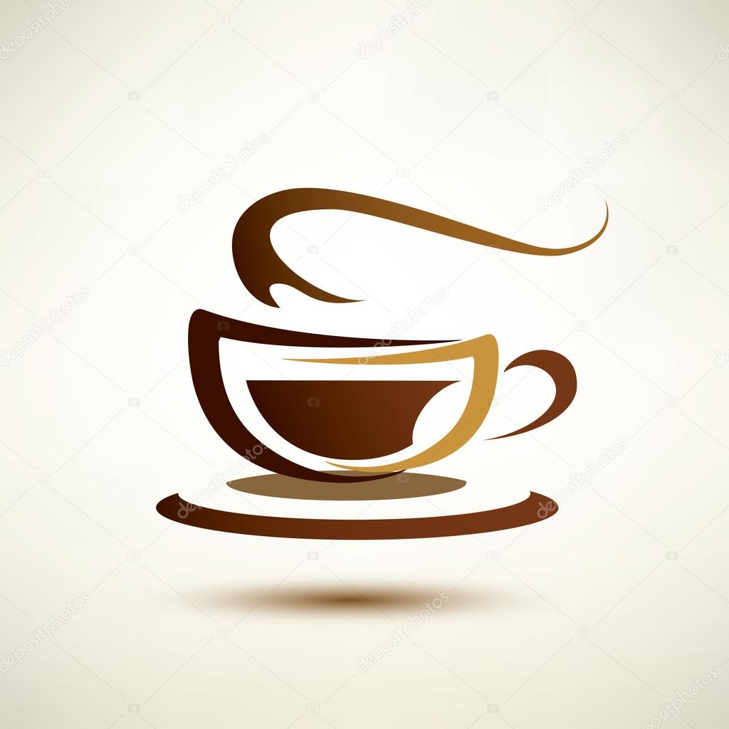 vector sketch of coffee cup, icon
