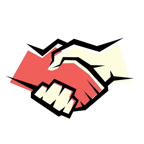 Handshake vector symbol — Stock Vector