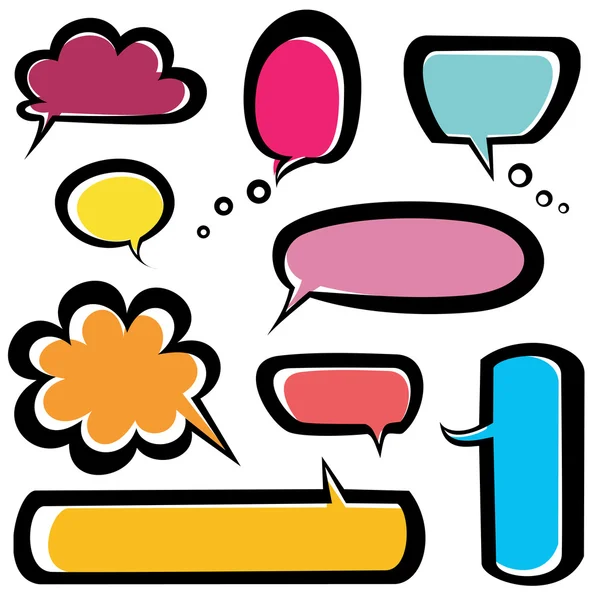 Speech bubbles icons set — Stock Vector