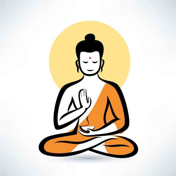 Boeddha vector symbool — Stockvector