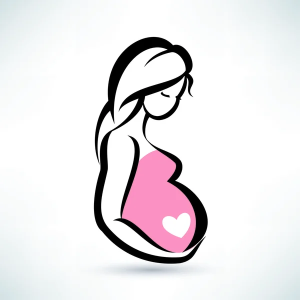 Femme enceinte — Image vectorielle