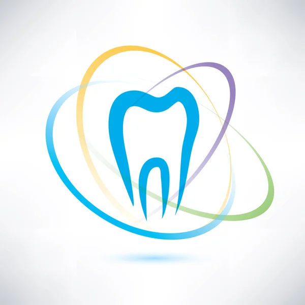 Tooth protection abstract vector symbol - Stok Vektor