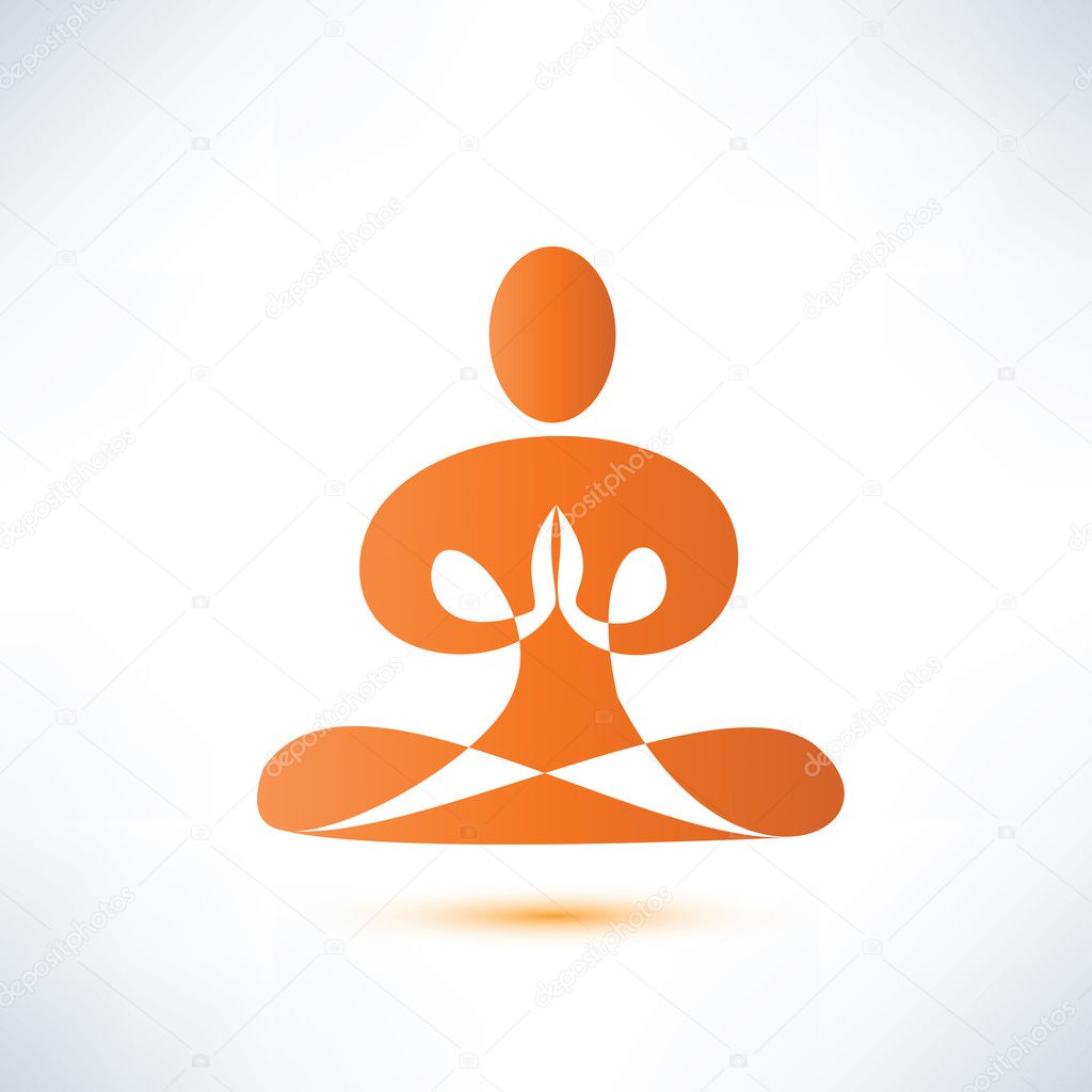yoga, meditation vector symbol