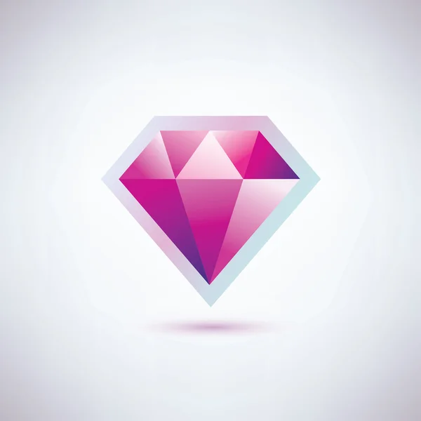 Icono de diamante — Vector de stock