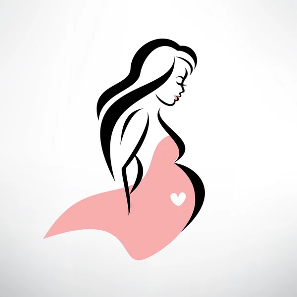 Symbole femme enceinte — Image vectorielle