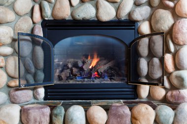 Fireplace Close-Up clipart