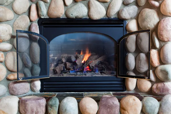 Fireplace Close-Up — Stock Photo, Image
