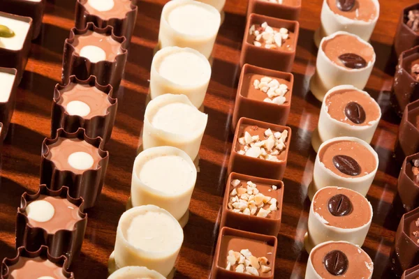 Rows of Chocolates — Stock Photo, Image