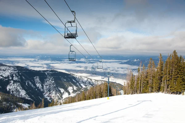 Skilift landschap — Stockfoto