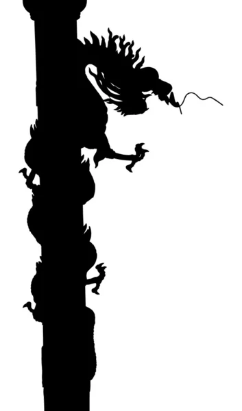 Estatua de dragón estilo chino. — Vector de stock
