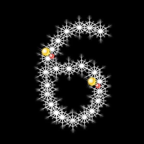 Vector van abstracte ster nummer 6 alfabet karakter, EPS-10. — Stockvector