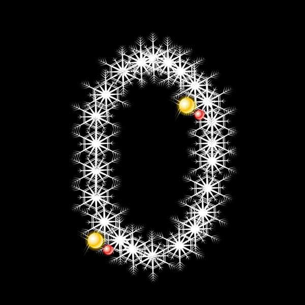 Vektor dari bintang abstrak Nomor 0 karakter alfabet, EPS 10 . - Stok Vektor