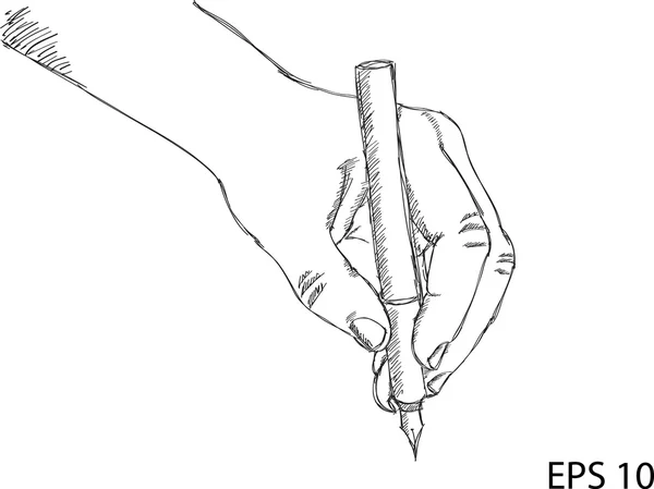 Línea vectorial de escritura humana bosquejada, EPS 10 . — Archivo Imágenes Vectoriales